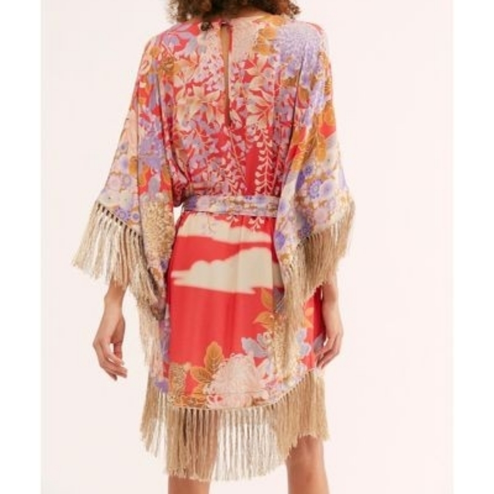 New spell x free people willow tassel mini dress M - Picture 8 of 11